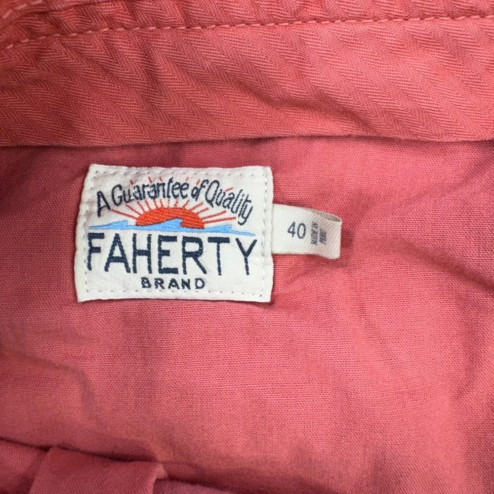 Faherty Men Chino Cotton/Tencel Blend Shorts In Nantucket Red Size 40 8